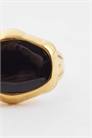 Перстень из нержавеющей стали с вставкой из черного камня артикул 154690412