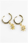 Набор позолоченных сережек-колец «Небесные» в золотом цвете артикул 150240858