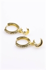 Набор позолоченных сережек-колец «Небесные» в золотом цвете артикул 150240858