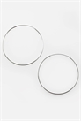 Серьги-кольца из стерлингового серебра, 60 мм артикул 138113033