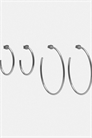 Набор из 2-х простых сережек-колец артикул 155003040