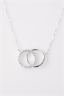 Колье с подвеской в виде кольца из стерлингового серебра с паве-окантовкой артикул 147883297