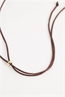 Коническое колье из металла и шнурка артикул 153816917