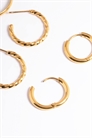 Набор смешанных сережек-колец из нержавеющей стали с позолотой в золотой упаковке артикул 152356970