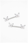 Двойной пирсинг сосков из хирургической стали артикул 149869541