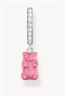 Серьга с одним кольцом и подвеской в виде розового мишки артикул 153897908