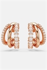 Серьги-кольца «Гипербола» с покрытием под розовое золото артикул 148464483