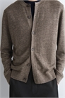 Вязаный льняной кардиган артикул 1327978001