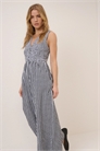 Хлопковый комбинезон «Кармен» без рукавов с V-образным вырезом артикул 154033232