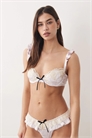 Бюстгальтер с косточками и кружевными вставками co-ord артикул 154314003
