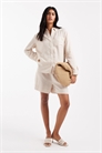 Рубашка свободного кроя с высоким содержанием льна co-ord артикул 117364167