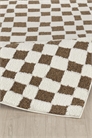 Современный ковёр «Фрейд» с высоким ворсом и шахматным узором артикул 1305181002