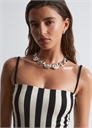 Полосатый купальник с квадратным вырезом артикул 1309472001