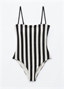 Полосатый купальник с квадратным вырезом артикул 1309472001