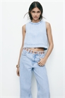 Джинсовый топ с открытой спиной артикул 1323429001