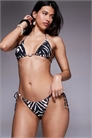 Нижняя часть бикини с завязками, с принтом «зебра» артикул 150704149