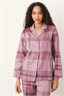 Пижамная рубашка из 100% хлопка в клетку co-ord артикул 153751705
