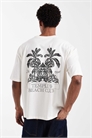 Объёмная футболка свободного кроя с принтом в виде пальмы артикул 155811291