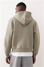 Свободная толстовка с капюшоном и застежкой-молнией из плотной ткани артикул 142328901