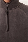 Свободная флисовая кофта с воротником-воронкой и четвертью молнии артикул 146924914
