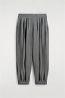 Брюки с широкими штанинами из шерстяной смеси с плиссировкой артикул 1339032001