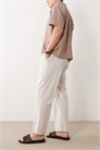 Широкие брюки из смешанного льна с завязками артикул 152463602
