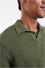 Поло с открытой вязаной горловиной артикул 155395372