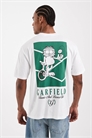 Футболка свободного кроя с принтом Гарфилда на спине артикул 155395380