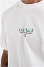 Футболка свободного кроя с принтом Гарфилда на спине артикул 155395380