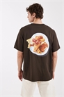 Футболка свободного кроя X Hotel Amour с принтом в виде еды на спине артикул 155149360