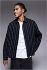 Рубашка свободного кроя в крупную полоску артикул 147329282