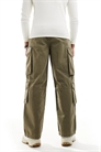 Брюки-карго свободного кроя темно-хаки артикул 143315616