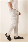 Брюки из смешанного льна с зауженным кроем артикул 138930620