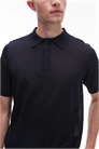 Трикотажная рубашка-поло из смешанного льна артикул 143081263