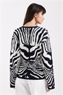 Вязаный кардиган с жаккардовым узором «зебра» артикул 156235462