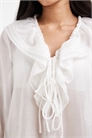 Блузка с завязками спереди и оборками артикул 155004104