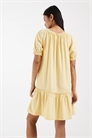 Мини-платье из смешанного льна с асимметричным подолом артикул 154079183