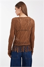 Вязаный топ в стиле бохо с бахромой артикул 154079190