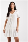 Мини-платье из смешанного льна с асимметричным подолом артикул 154079182