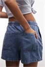 Джинсовые шорты с завязкой на талии артикул 154133311