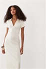 Платье-миди с ребристым поло с короткими рукавами артикул 152801514