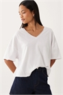 Футболка свободного кроя с V-образным вырезом артикул 153082704