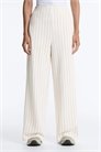Брюки с широкими брючинами из мягкой ткани в тонкую полоску с добавлением модала артикул 156510282