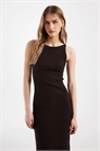 Платье-миди с ребристым топом артикул 152551847