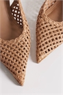 Туфли на среднем каблуке с ремешком на пятке и узором «звездная сетка» артикул 154212860