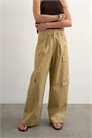 Чистые брюки-карго с широкими брючинами и завязками на талии артикул 150555160