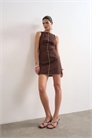 Мини-платье-футляр из льна артикул 150553773