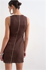 Мини-платье-футляр из льна артикул 150553773