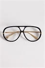 Эксклюзивные очки-авиаторы с прозрачными линзами увеличенного размера артикул 155333941