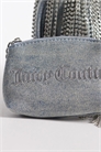 Сумка через плечо из денима с серебристой цепочкой и стразами, модель Y2K артикул 154747715